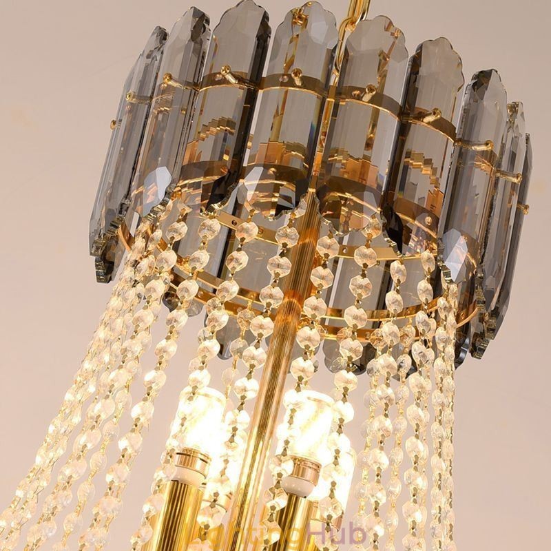 Conical Crystal Pendant Light Elegant Hanging Light