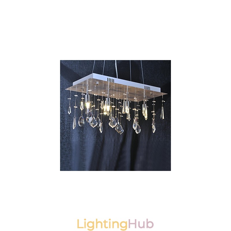 Traditional Classic Crystal Chrome Metal Chandelier