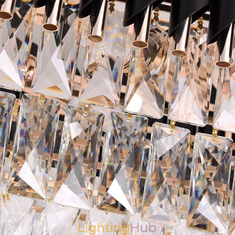 Crystal Pendant Light Oval Ceiling Light Fixture