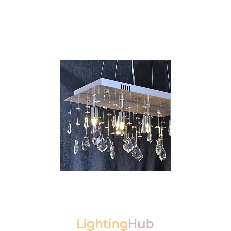 Traditional Classic Crystal Chrome Metal Chandelier