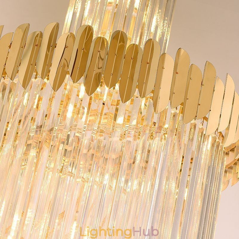 European Pendant Light Crystal Hanging Light Stairs Foyerway