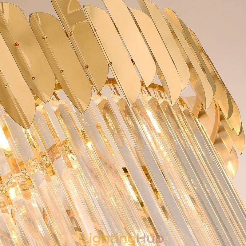 European Pendant Light Crystal Hanging Light Stairs Foyerway