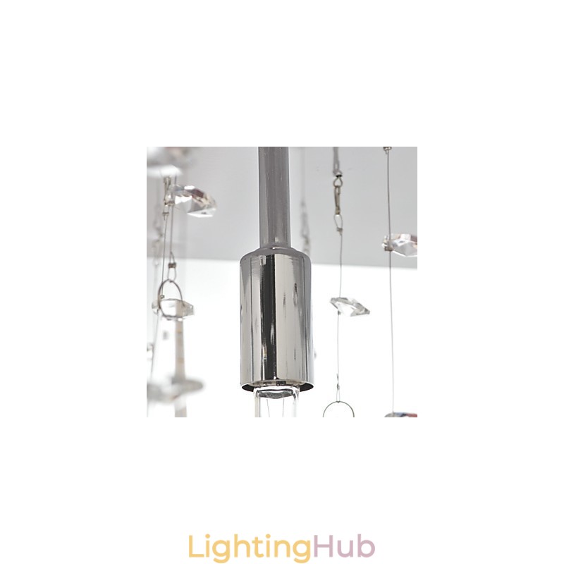 Traditional Classic Crystal Chrome Metal Chandelier