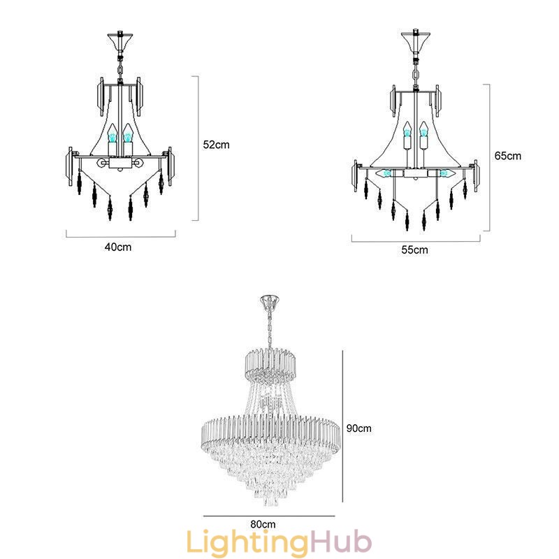 Modern Crystal Pendant Lighting Round Ceiling Lamp Hanging Lights