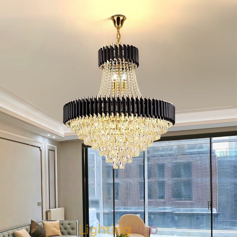Modern Crystal Pendant Lighting Round Ceiling Lamp Hanging Lights