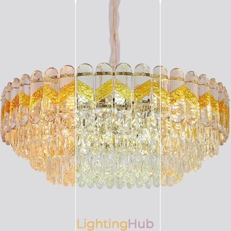 Luxury Pendant Light Crystal Ceiling Lighting Fixture 9 12 16 Lights