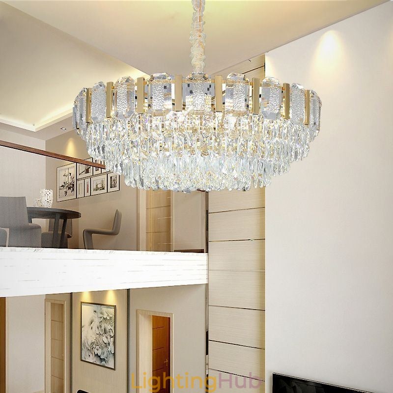 Crystal Pendant Light Round Ceiling Light Fixture