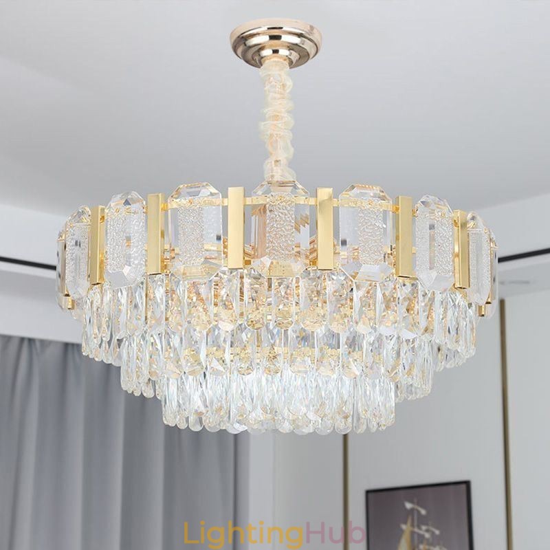 Crystal Pendant Light Round Ceiling Light Fixture