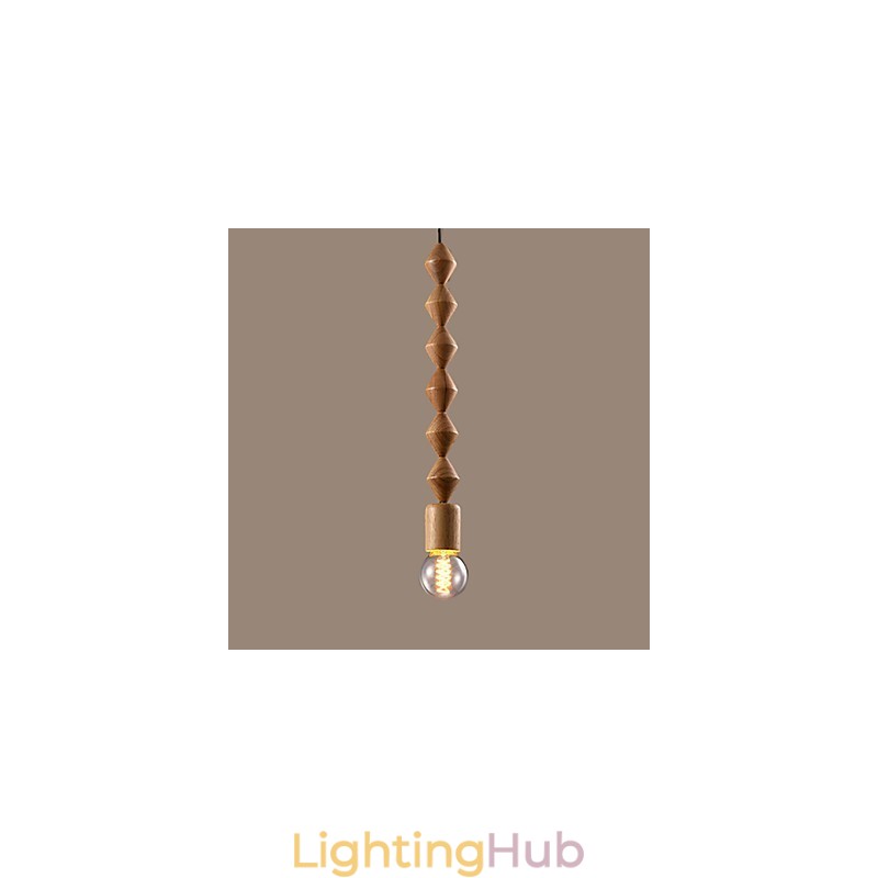 Traditional Classic Mini Style Wood Bamboo Chandelier