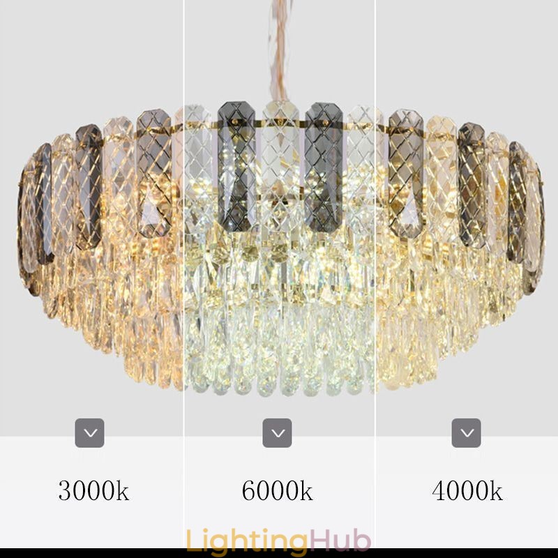 European Pendant Light Crystal Round Ceiling Light