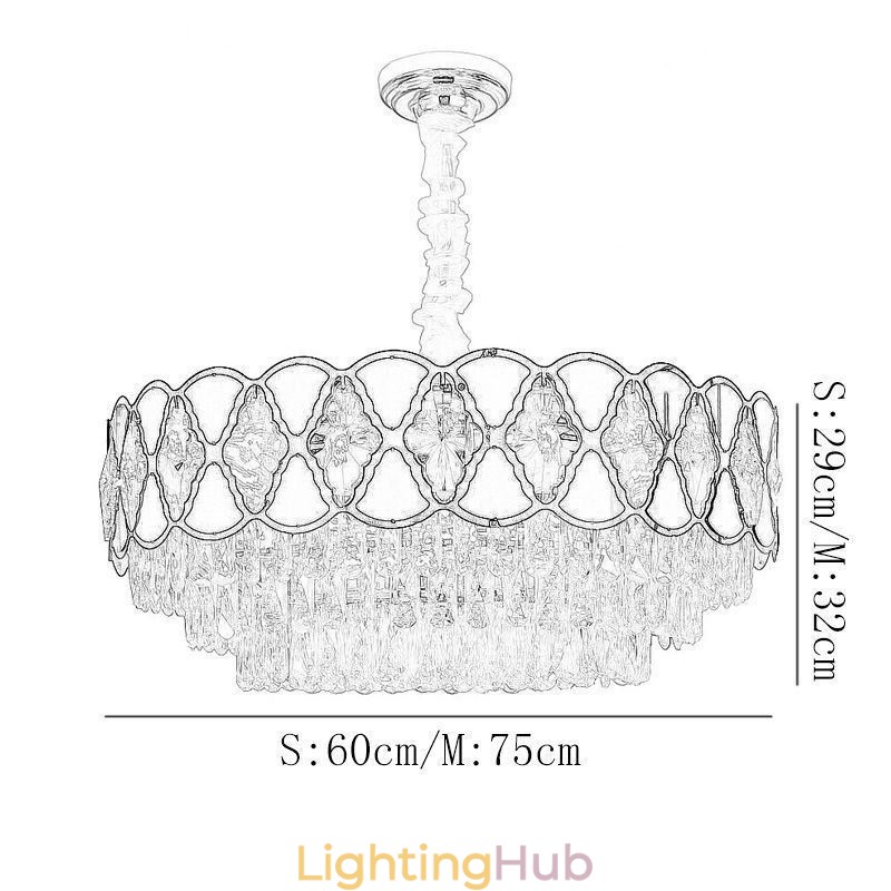 Crystal Pendant Light Modern Lacy Ceiling Light Fixtures
