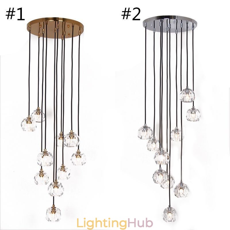 Mordern Crystal Soccer Ball Shape Ceiling Light Hanging Lights