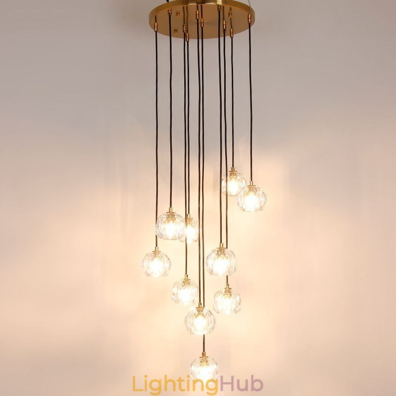 Mordern Crystal Soccer Ball Shape Ceiling Light Hanging Lights