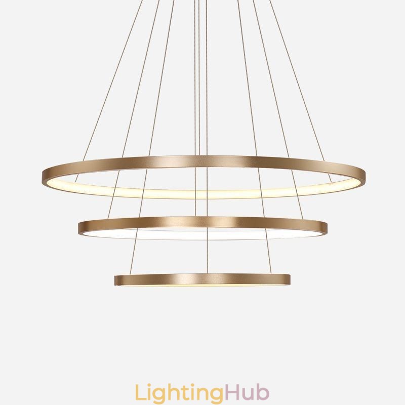 Pendant Light Modern Chandelier Lighting 3 Rings Ceiling Light