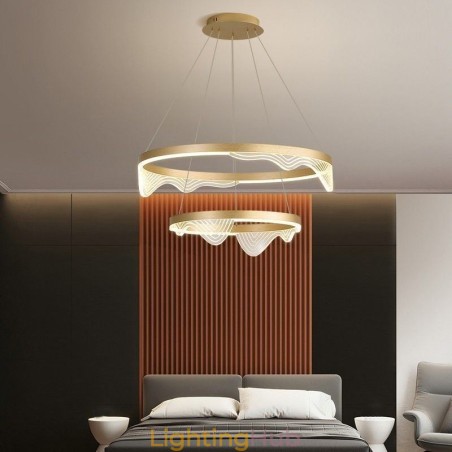 Golden Wave Ripple Pendant Light Ceiling Light 2 Light Golden Wave Ripple Pendant Light Ceiling Light 2 Light