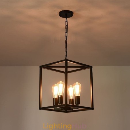 Modern Simple Pendant Light Iron Cage Hanging Lamp Modern Simple Pendant Light Iron Cage Hanging Lamp