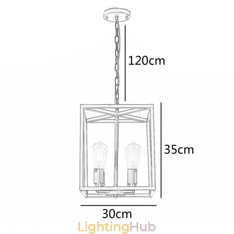 Modern Simple Pendant Light Iron Cage Hanging Lamp