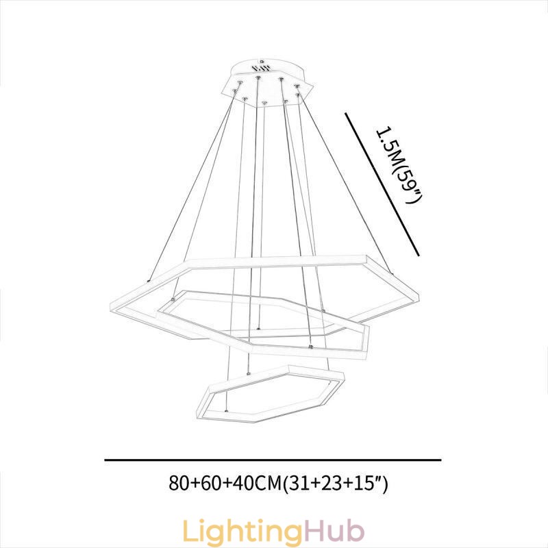 Modern Hexagonal Hanging Light Pendant Light