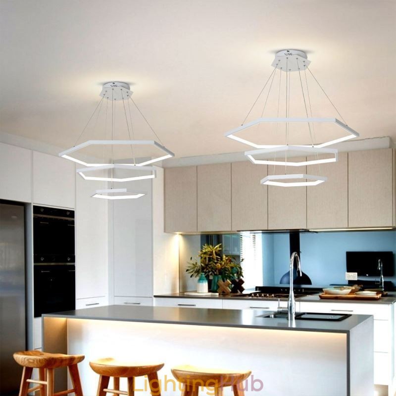 Modern Hexagonal Hanging Light Pendant Light