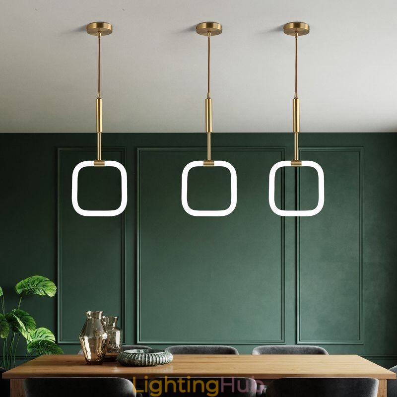 Modern Simple Pendant Light Brass Ceiling Light