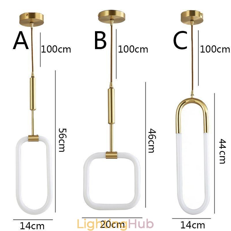 Modern Simple Pendant Light Brass Ceiling Light