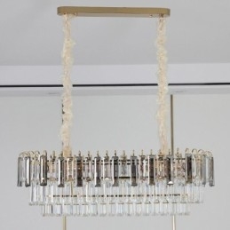 Rectangle Pendant light Crystal Ceiling Light Fixture