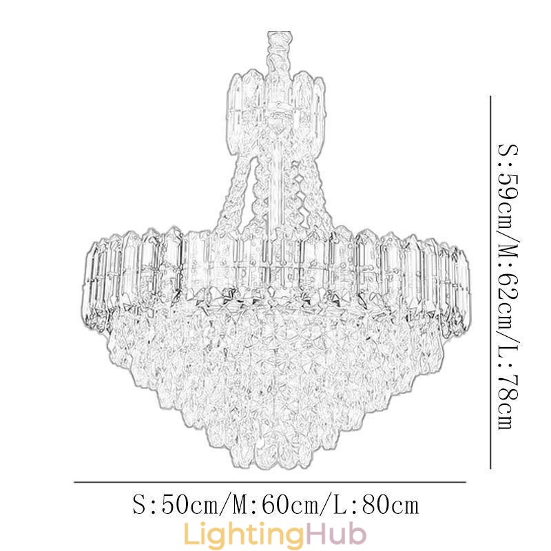 Crystal Pendant Light Conical Hanging Lighting Fixture Light