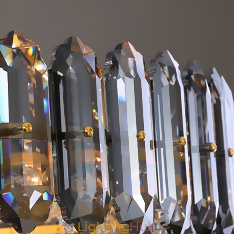 Crystal Pendant Light Conical Hanging Lighting Fixture Light