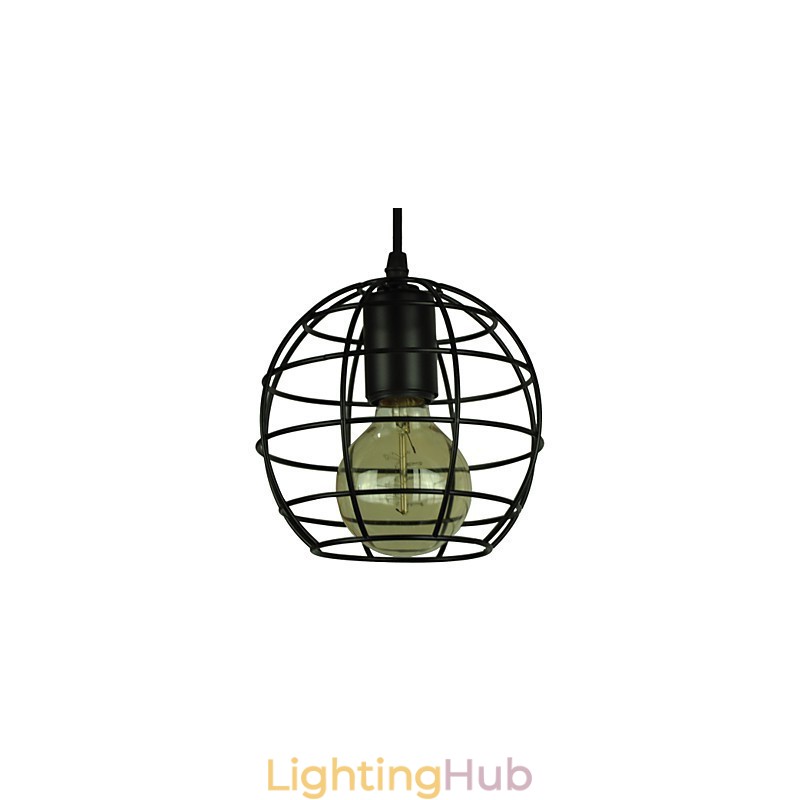 Globe Shape Europe Style Vintage Chandelier for Black Pendant Light