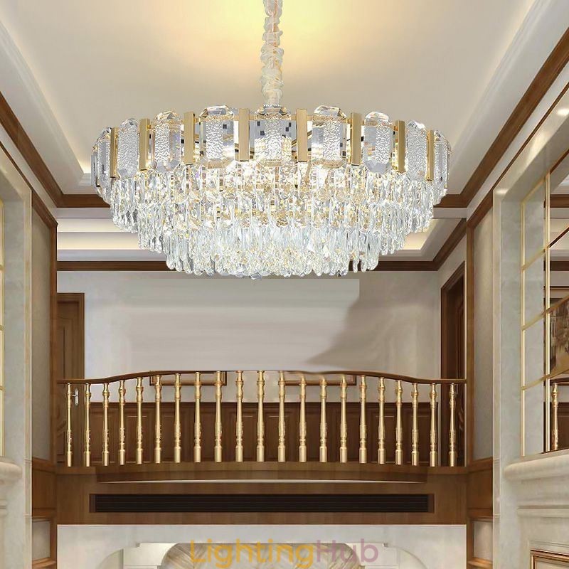 Crystal Pendant Light Round Ceiling Light Fixture