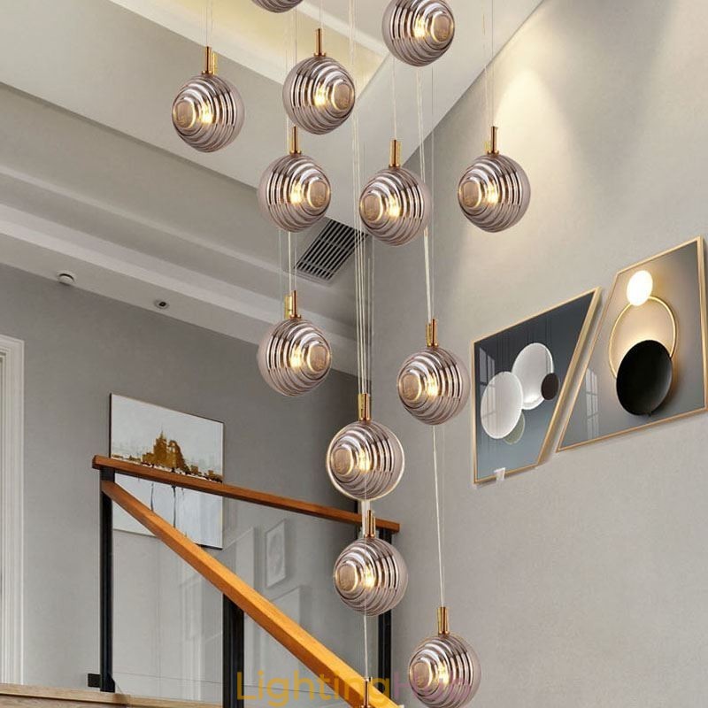 Glass Pendant Light Creative Decorative Glass Globe Loft