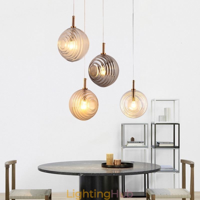 Glass Pendant Light Creative Decorative Glass Globe Loft