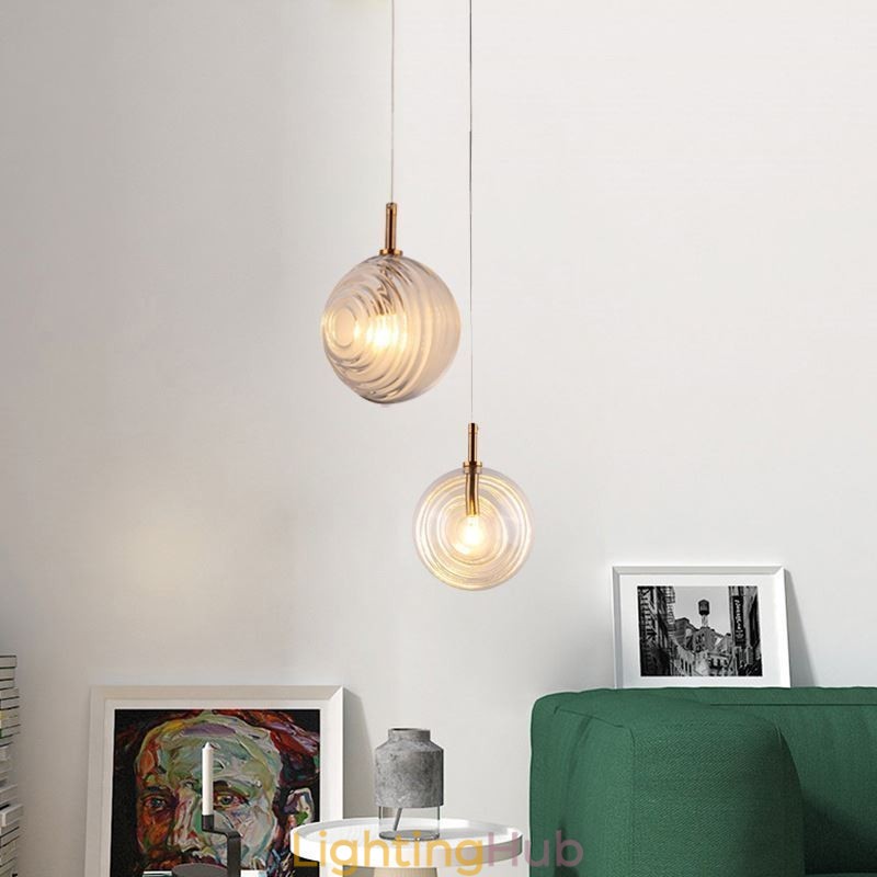 Glass Pendant Light Creative Decorative Glass Globe Loft