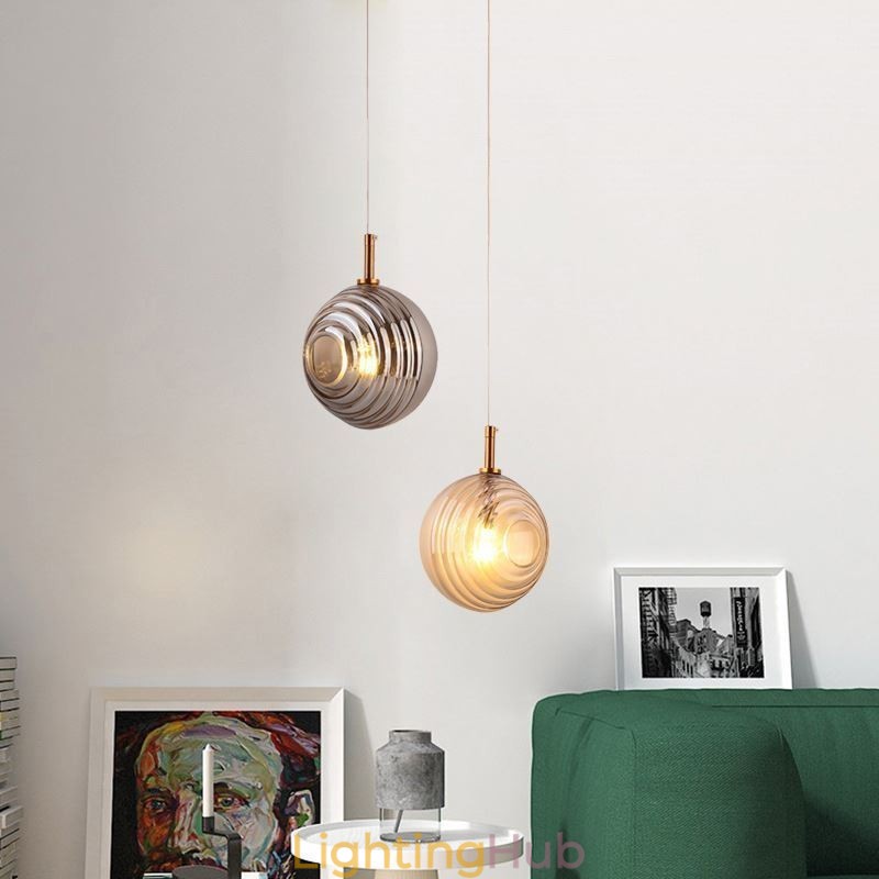 Glass Pendant Light Creative Decorative Glass Globe Loft