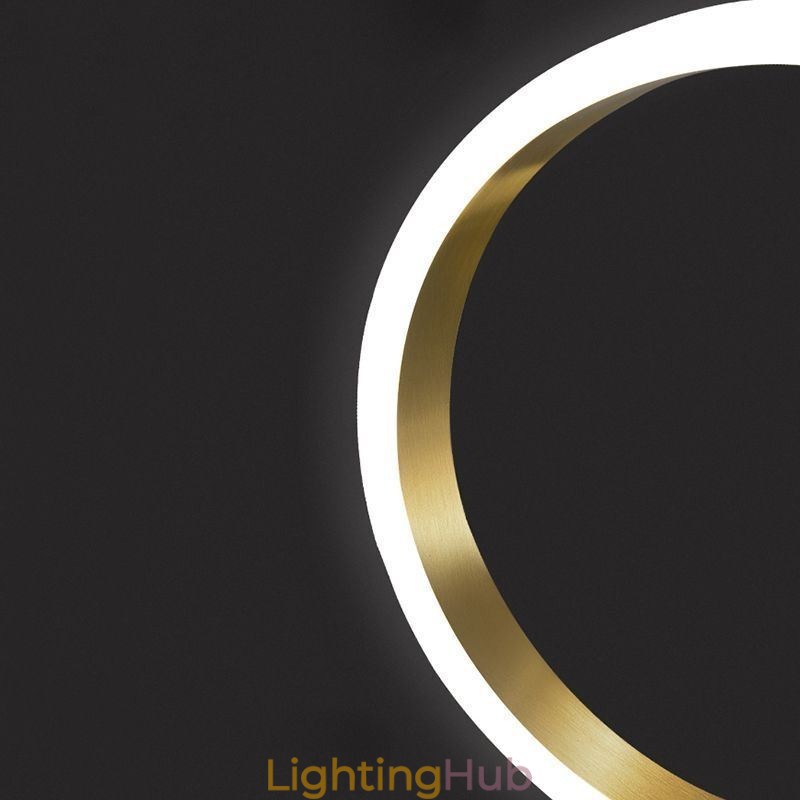 Pendant Light Brass Rings Decorative Light Fixture