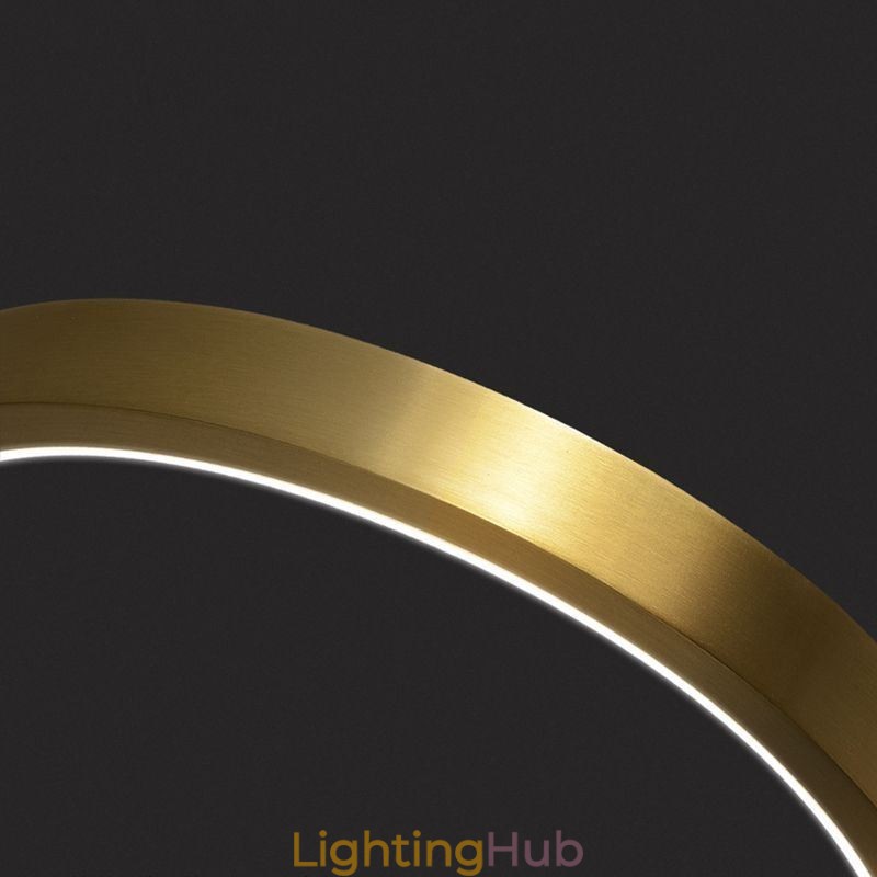 Pendant Light Brass Rings Decorative Light Fixture