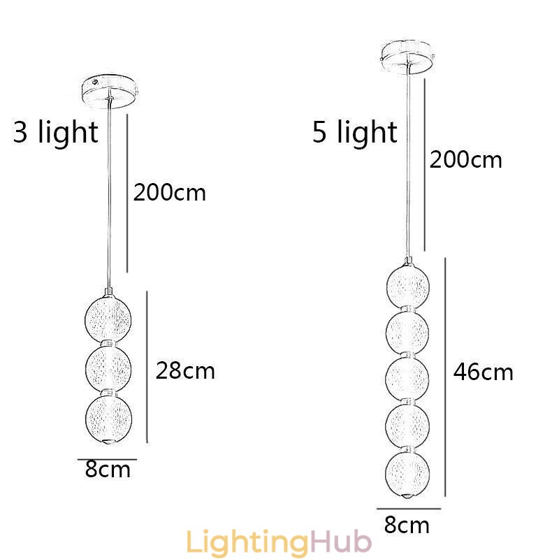 Pendant Light Acrylic Beaded Decorative Lighting