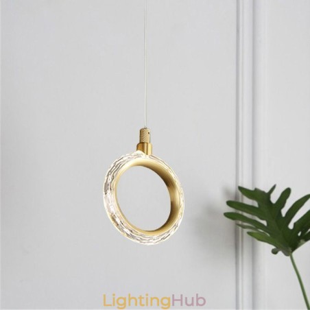 Pendant Light Acrylic Ring Light Fixture with Spotlight Pendant Light Acrylic Ring Light Fixture with Spotlight