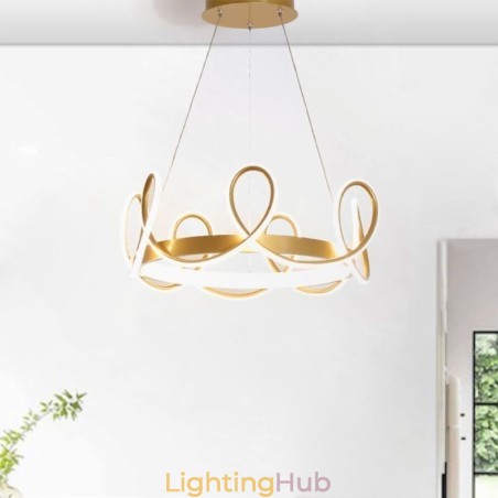 Modern Hanging Light Crown Pendant Light Aluminum 1 Light Modern Hanging Light Crown Pendant Light Aluminum 1 Light
