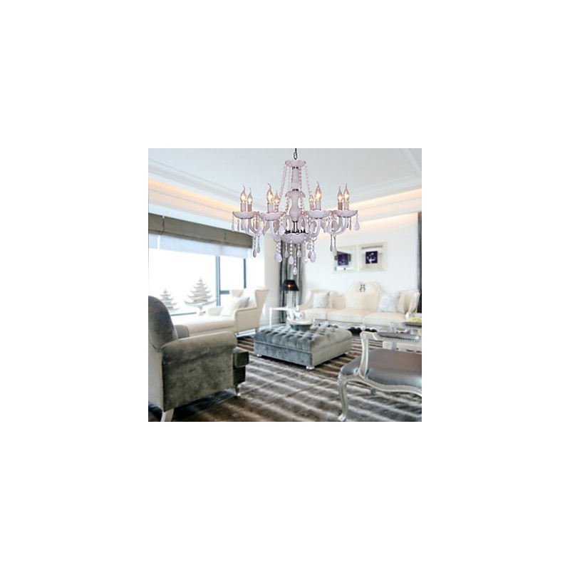 Rustic Lodge Crystal Electroplated Crystal Chandelier