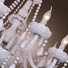 Rustic Lodge Crystal Electroplated Crystal Chandelier