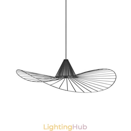 Iron Pendant Light Simple Straw Hat Lamp 1 Light