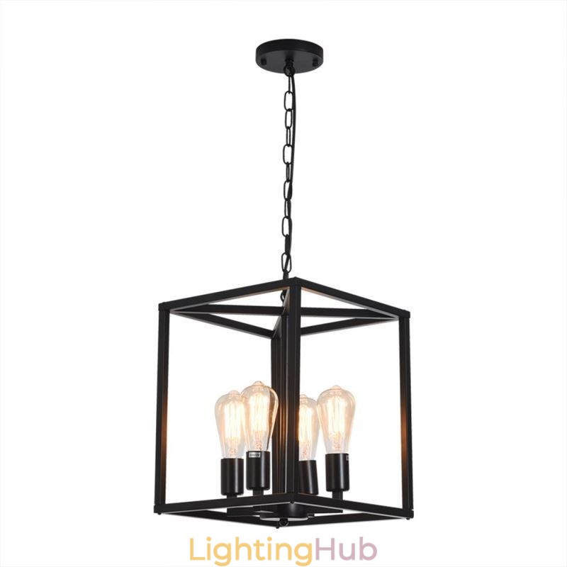 Modern Simple Pendant Light Iron Cage Hanging Lamp