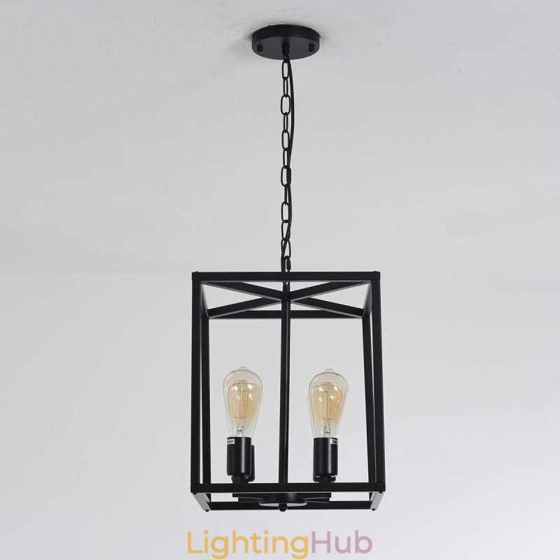 Modern Simple Pendant Light Iron Cage Hanging Lamp