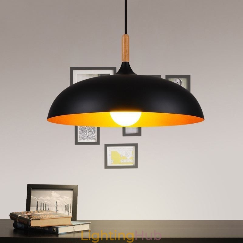 Modern Pendant Light Minimalist Decorative Light Fixture Black White