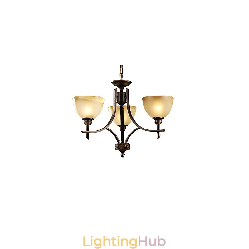 Elegant Chandelier with 3 Lights in Warm Light