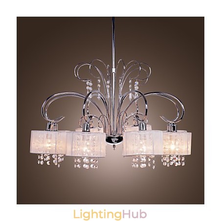 Modern Contemporary Crystal Chrome Metal Chandelier Modern Contemporary Crystal Chrome Metal Chandelier
