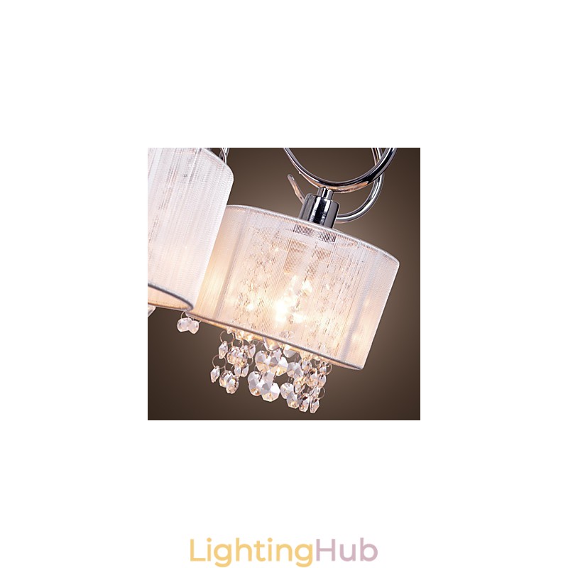 Modern Contemporary Crystal Chrome Metal Chandelier