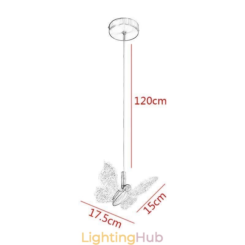 Pendant Light Acrylic Butterfly Ceiling Light Fixture