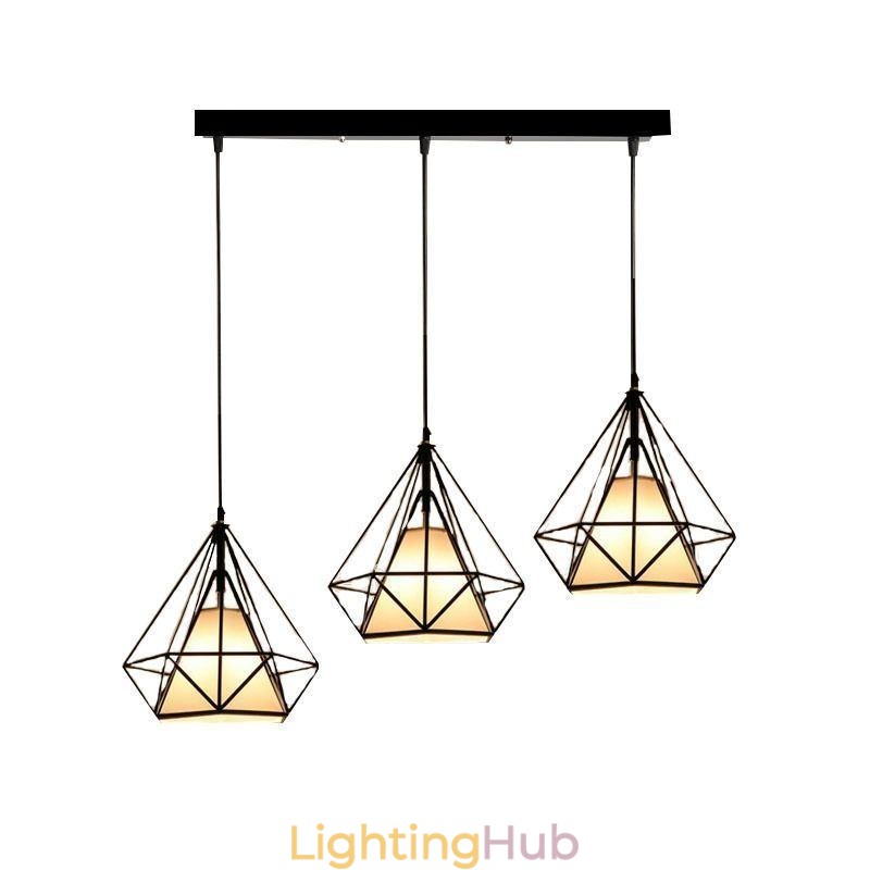 Diamond Shaped Pendant Light Modern Minimalist Decorative Light Fixture